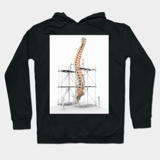 Spine with workers, spine repair (F007/9884) Hoodie